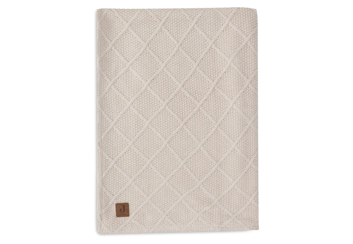 Jollein Ledikantdeken Check Knit Oatmeal/Teddy Fleece 100 X 150 Cm - Image 2