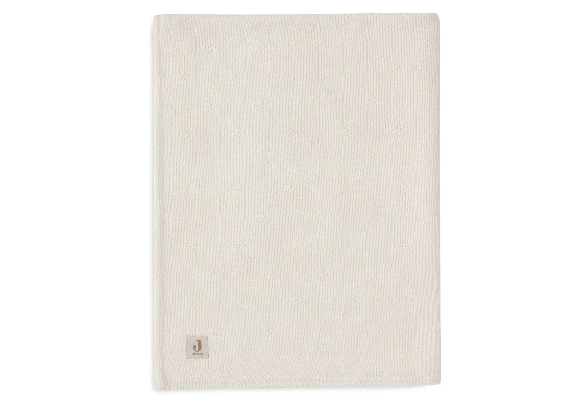 Jollein Ledikantdeken Cosy Knit Ivory/Velvet 100 X 150 Cm