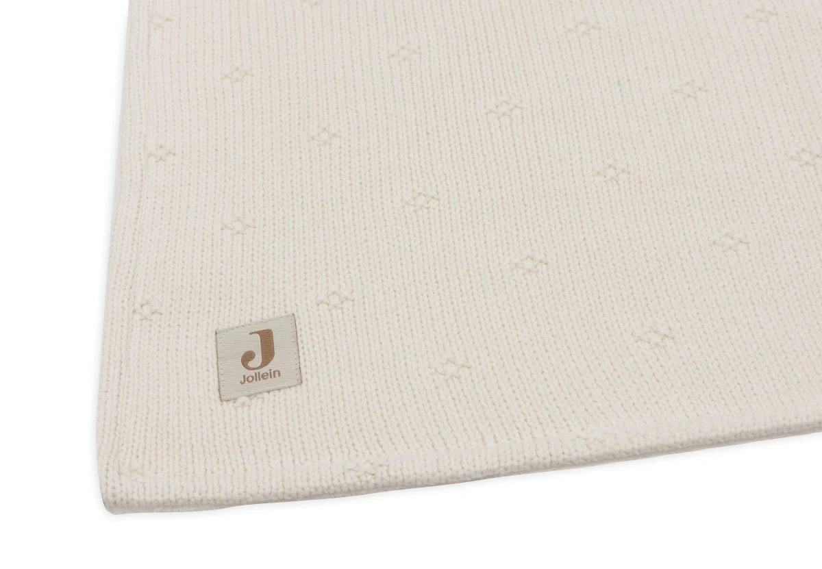 Jollein Ledikantdeken Cosy Knit Ivory/Velvet 100 X 150 Cm - Image 3