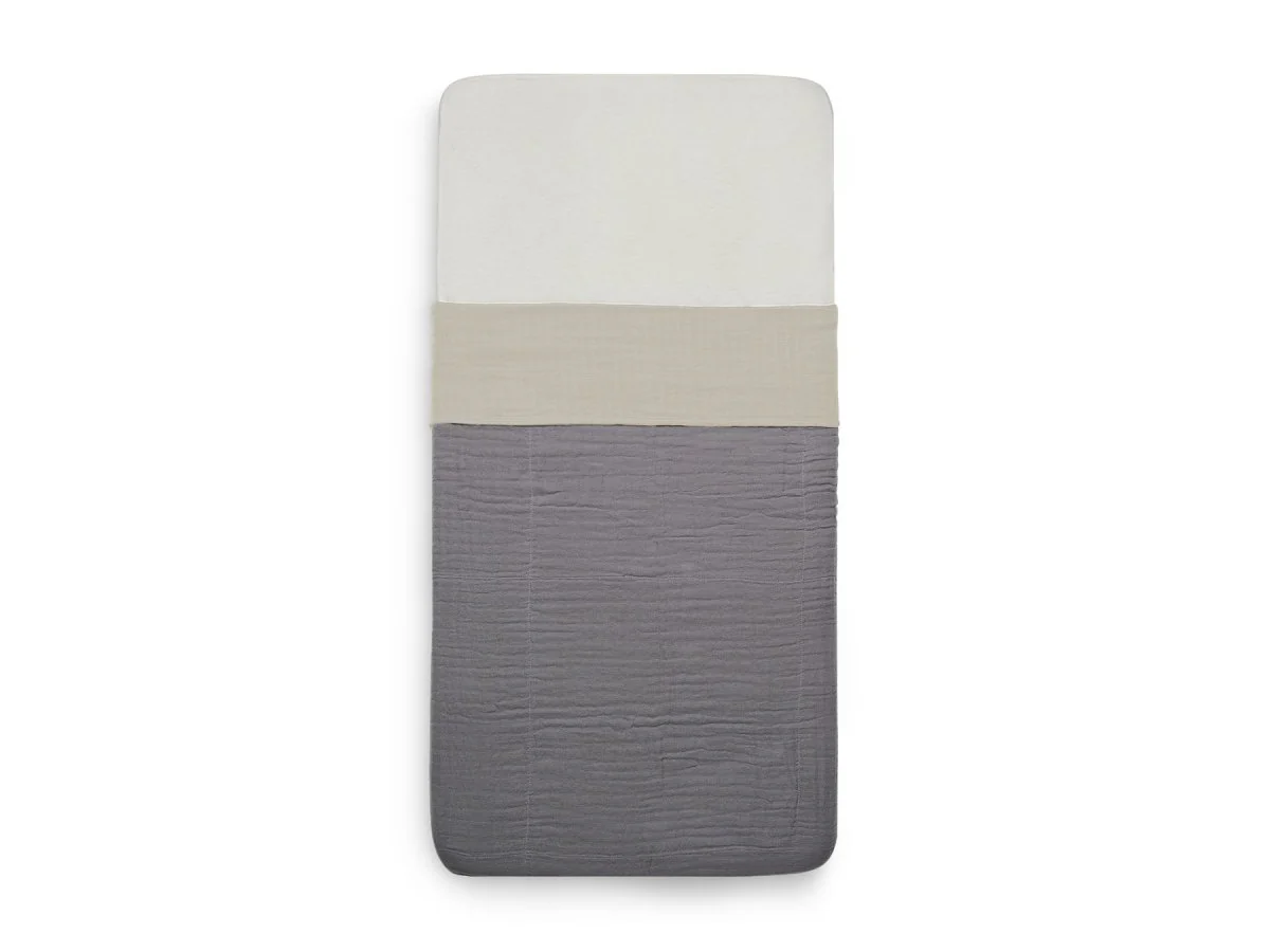 Jollein Ledikantlaken Wrinkled Cotton Nougat 120x150cm