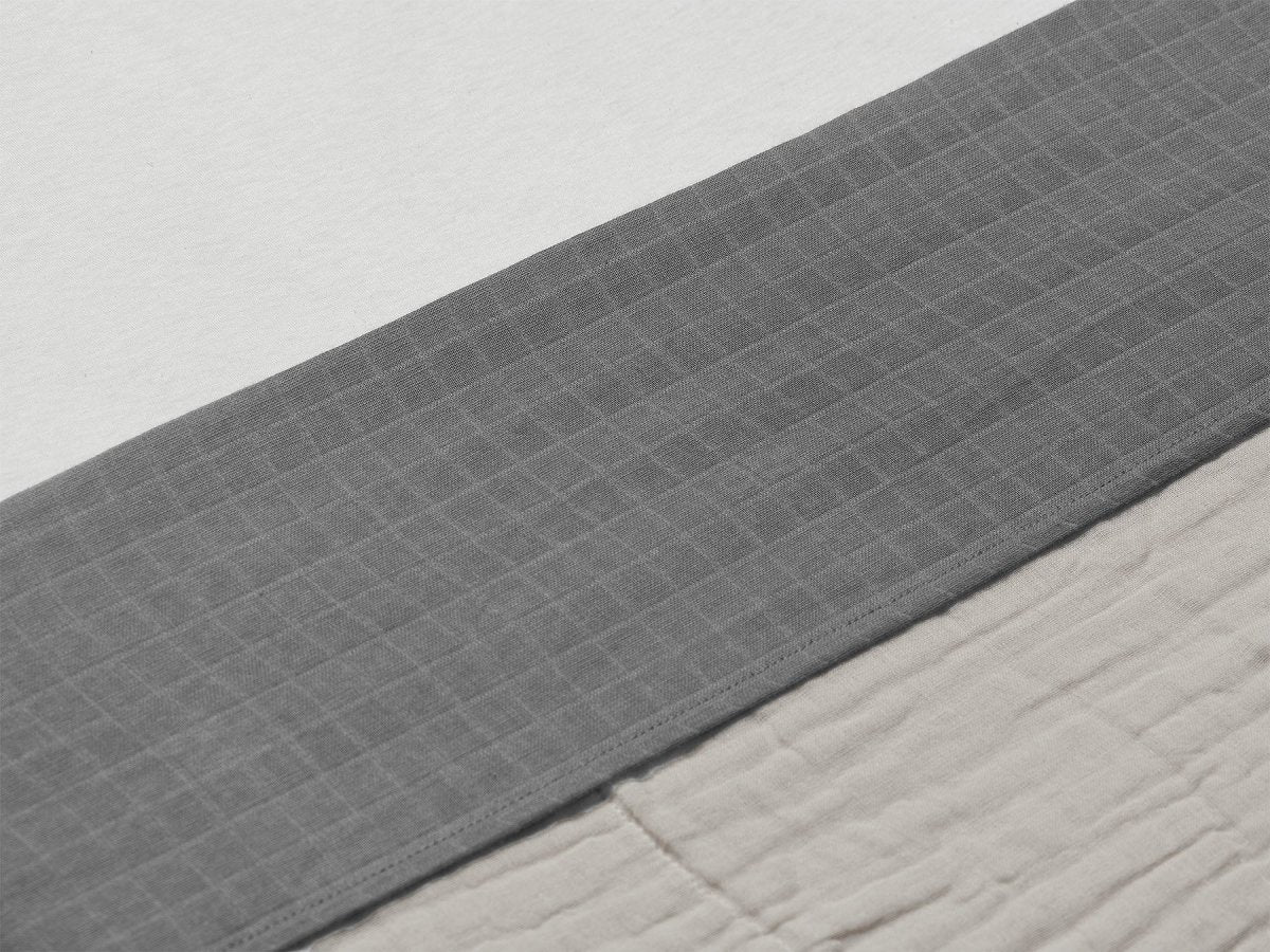 Jollein Ledikantlaken Wrinkled Cotton Storm Grey 120x150cm - Image 2