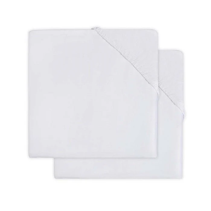 Jollein Molton Hoeslaken Wit 60x120cm 2st