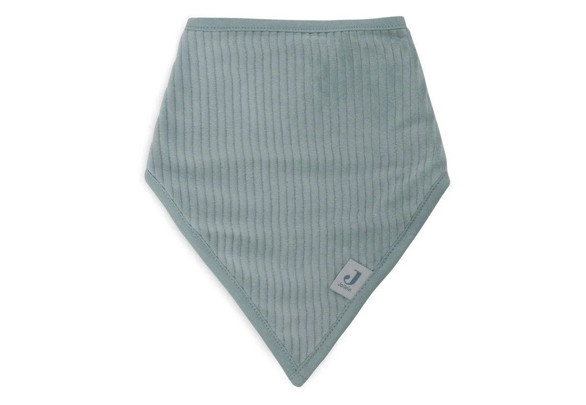 Jollein Slabbetje Bandana Velvet Sea Green/Ivory 2St - Image 3