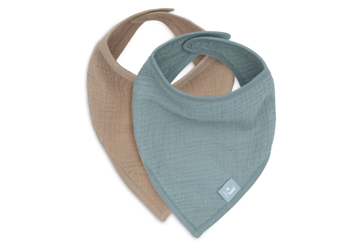 Jollein Slabbetje Sea Green/Biscuit - 2 Stuks