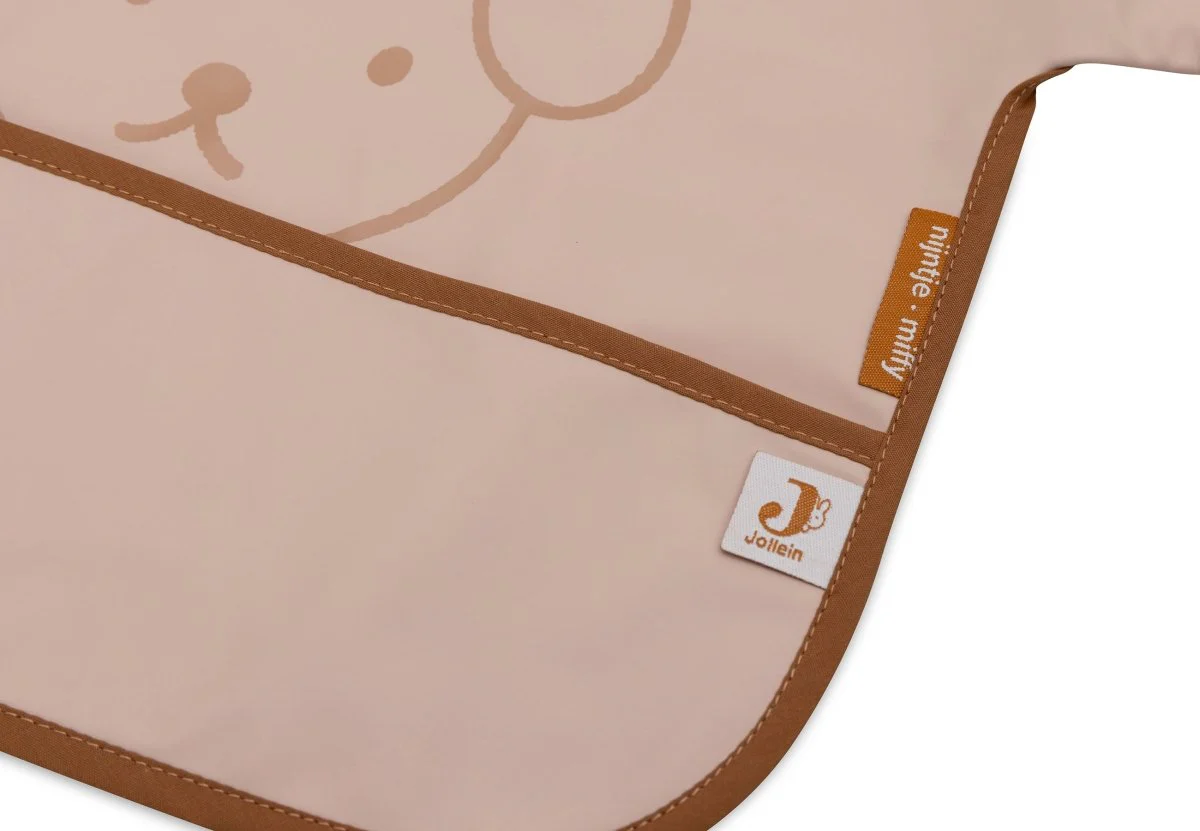 Jollein Slabbetje Waterproof Miffy Peekaboo Wilde Rose Met Mouwen - Image 3