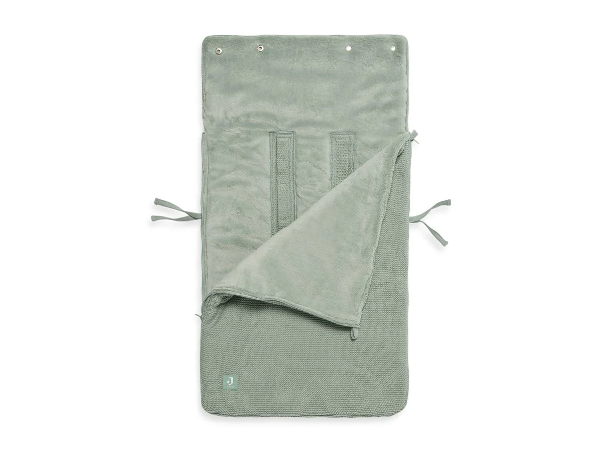 Jollein Voetenzak Autostoel Groep 0+ 3/5 Punts Basic Knit Forest Green - Image 3