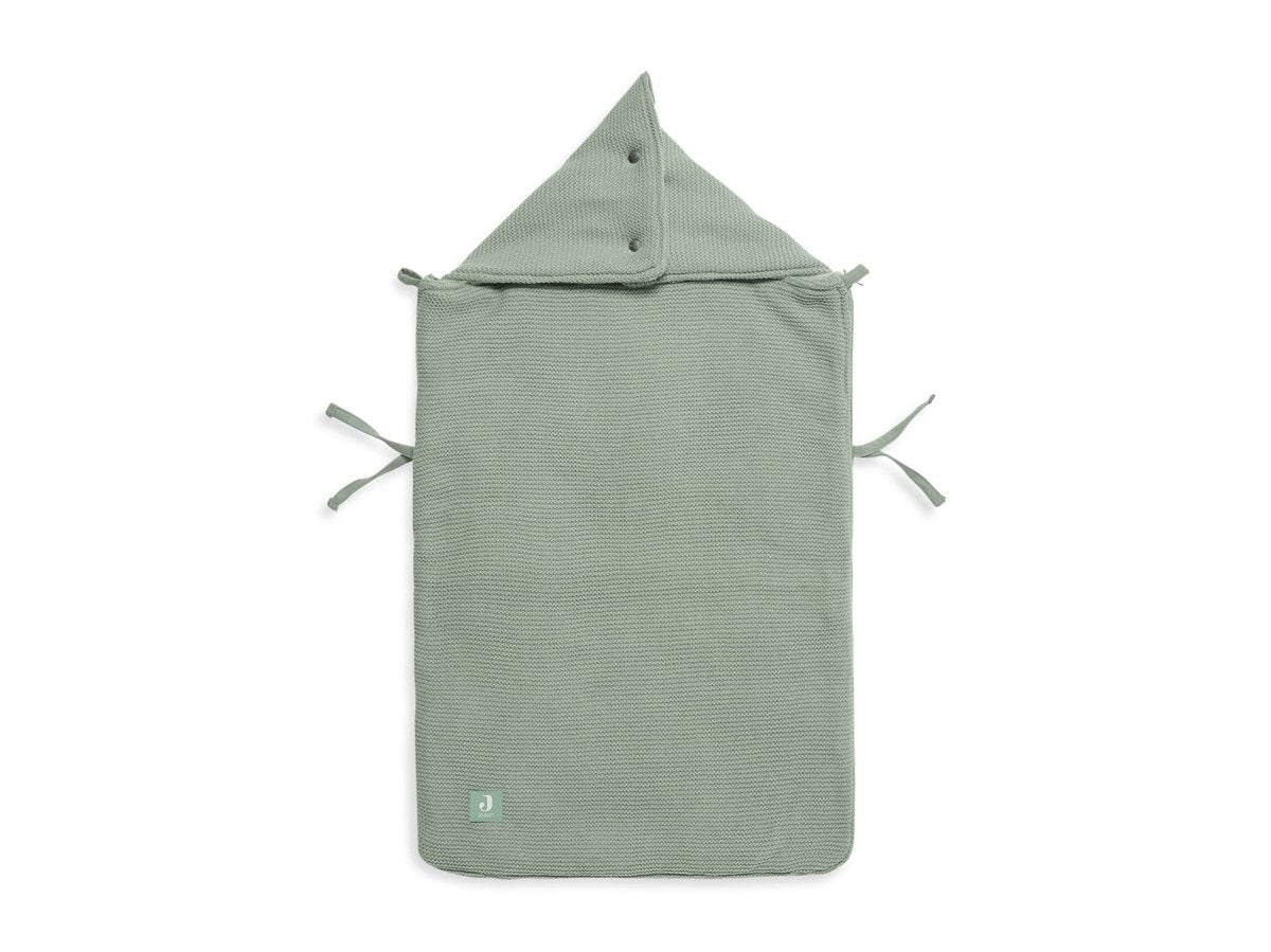 Jollein Voetenzak Autostoel Groep 0+ 3/5 Punts Basic Knit Forest Green - Image 5
