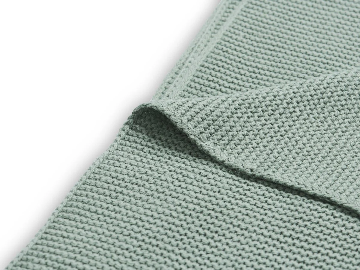 Jollein Wiegdeken Basic Knit Forest Green 75x100cm - Image 3