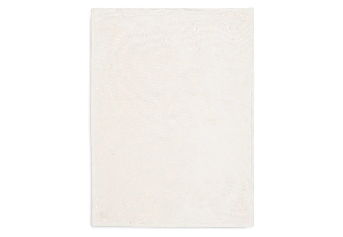 Jollein Wiegdeken Basic Knit Ivory/Coral Fleece 75X100Cm
