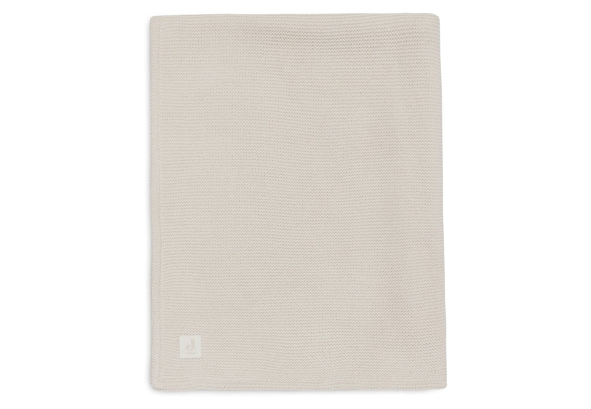 Jollein Wiegdeken Basic Knit Oatmeal/Velvet 75X100Cm