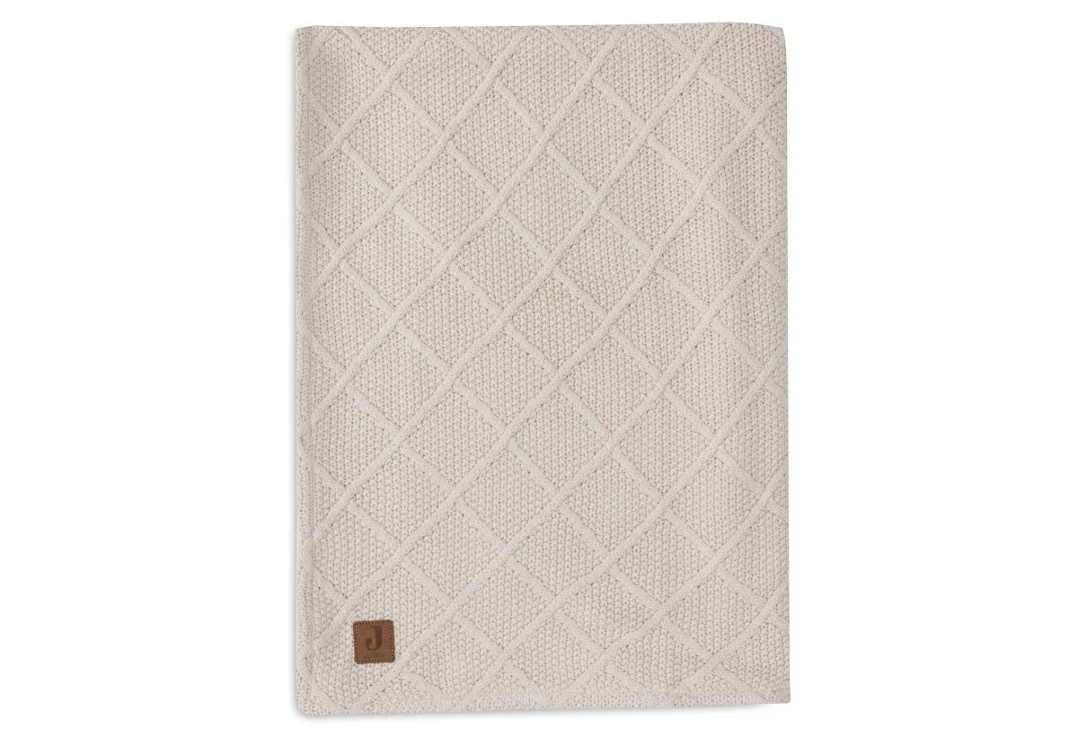 Jollein Wiegdeken Check Knit Oatmeal/Teddy Fleece 75 X 100 Cm