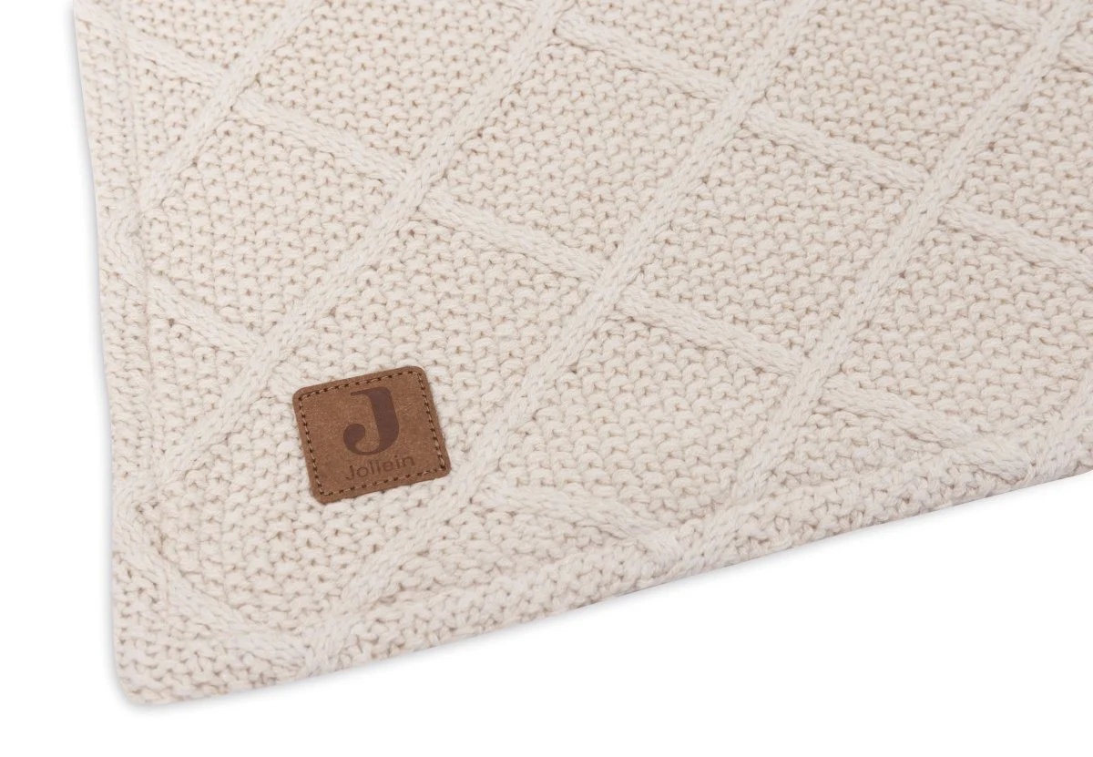 Jollein Wiegdeken Check Knit Oatmeal/Teddy Fleece 75 X 100 Cm - Image 3