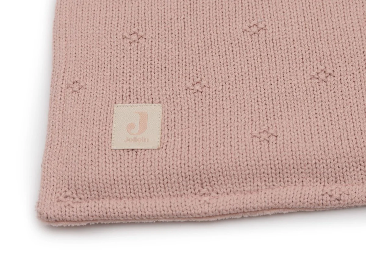 Jollein Wiegdeken Cosy Knit Wild Rose/Velvet 75 X 100 Cm - Image 2