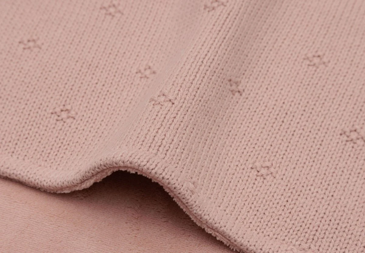 Jollein Wiegdeken Cosy Knit Wild Rose/Velvet 75 X 100 Cm - Image 4