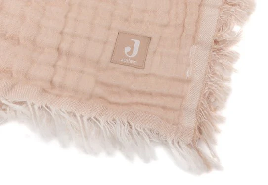 Jollein Wiegdeken Fringe Moonstone/Ivory 75X100cm - Image 3