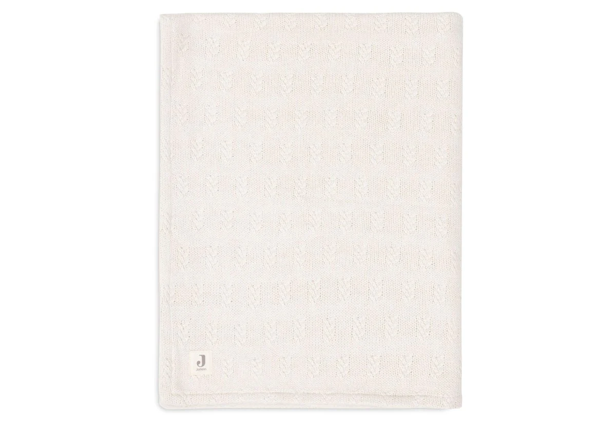 Jollein Wiegdeken Grain Knit Oatmeal/Velvet 75X100Cm