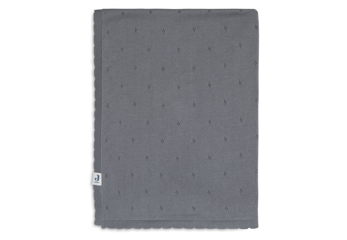 Jollein Wiegdeken Pointelle Storm Grey 100x150cm - Image 2