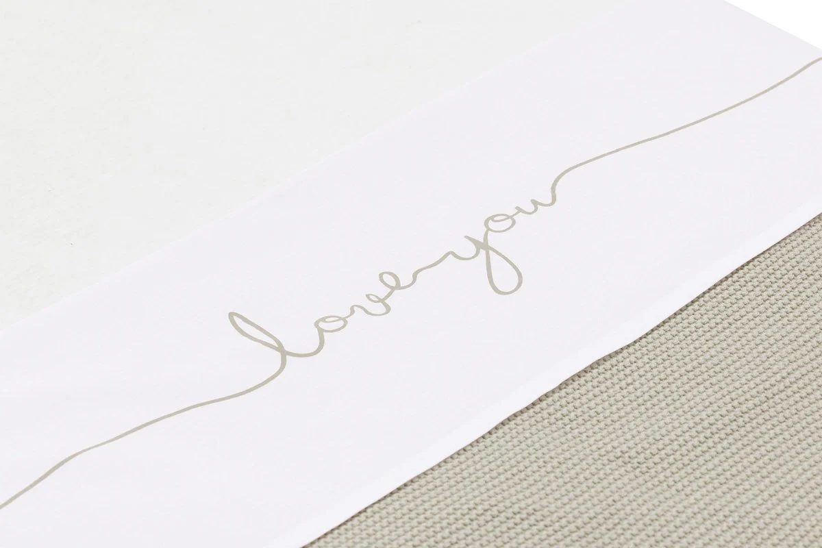 Jollein Wieglaken Love You Nougat 75x100cm - Image 2