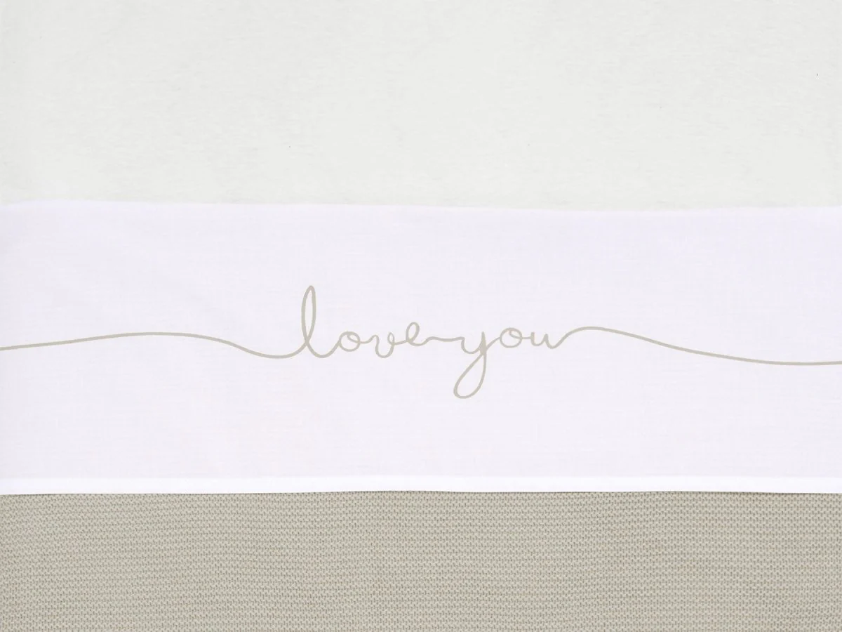 Jollein Wieglaken Love You Nougat 75x100cm - Image 3