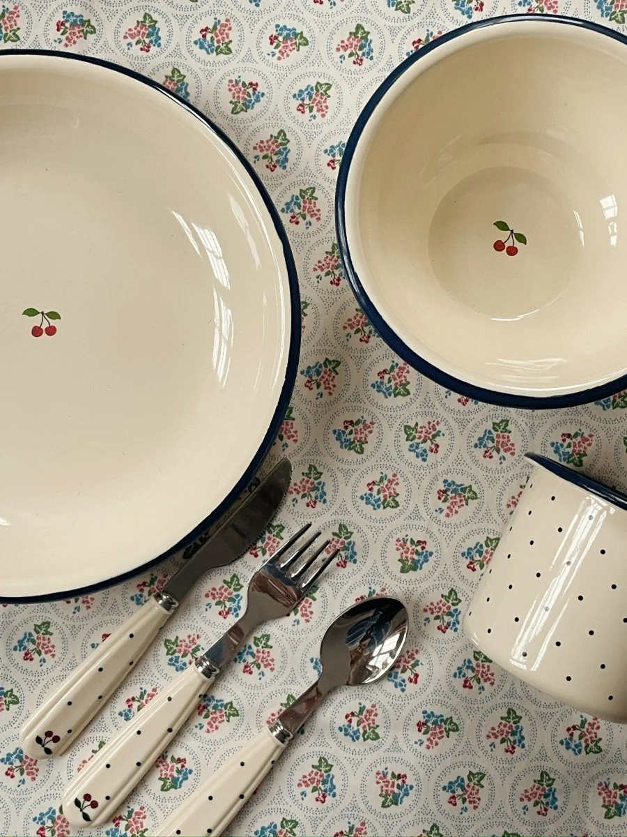 Konges Slojd Baby Bestekset Navy Dots - Image 2