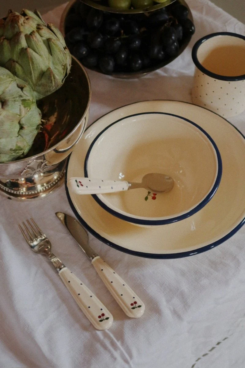 Konges Slojd Baby Bestekset Navy Dots - Image 3