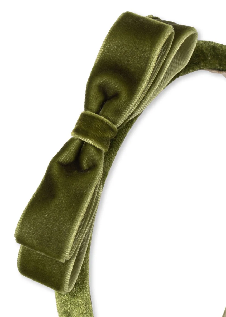 Konges Slojd Baby Haarbandje Strik Velvet Green - Image 6