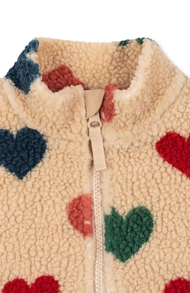 Konges Sløjd Babyjasje Jody Teddy Bon Coeur Colore - Image 3