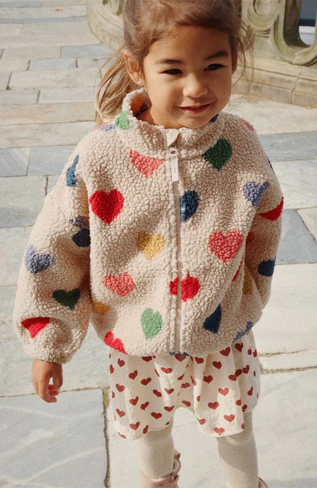 Konges Sløjd Babyjasje Jody Teddy Bon Coeur Colore - Image 9
