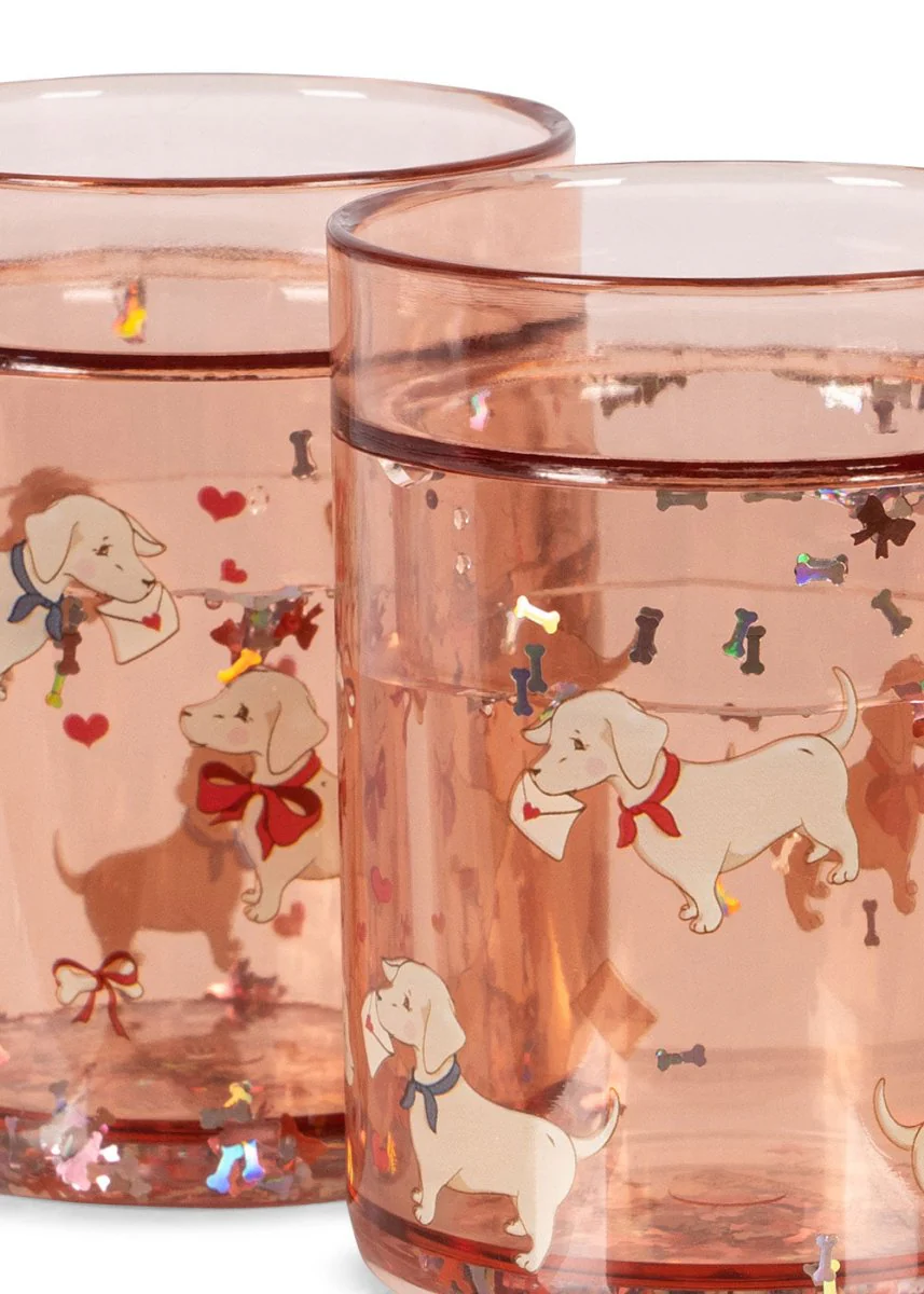 Konges Slojd Bekertje Glitter Woof Letter Rose 2St - Image 3