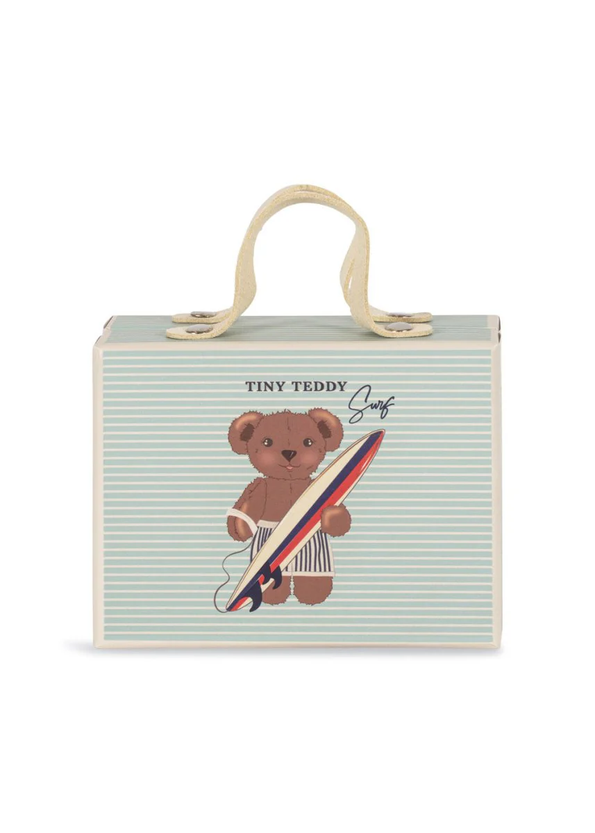 Konges Sløjd Knuffelpop Tiny Teddy Travel Blue Stripe - Image 2