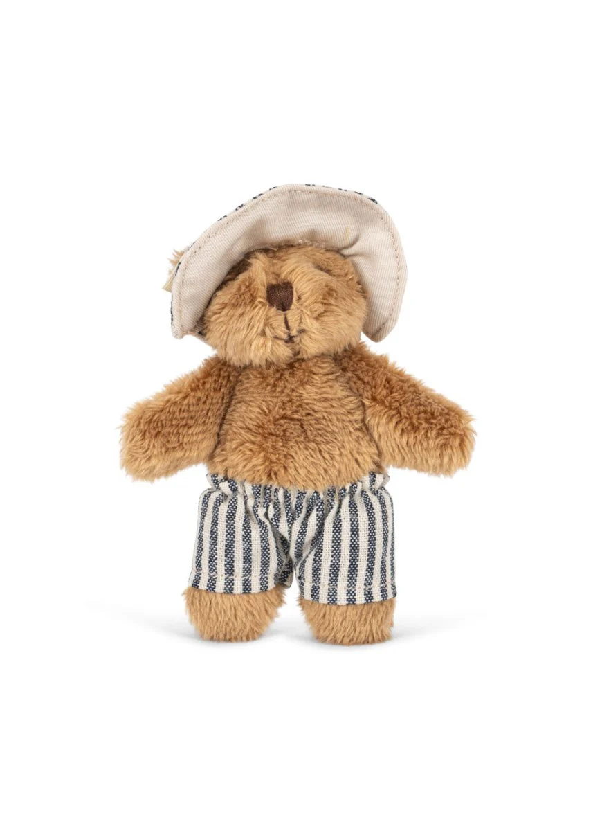 Konges Sløjd Knuffelpop Tiny Teddy Travel Blue Stripe - Image 4