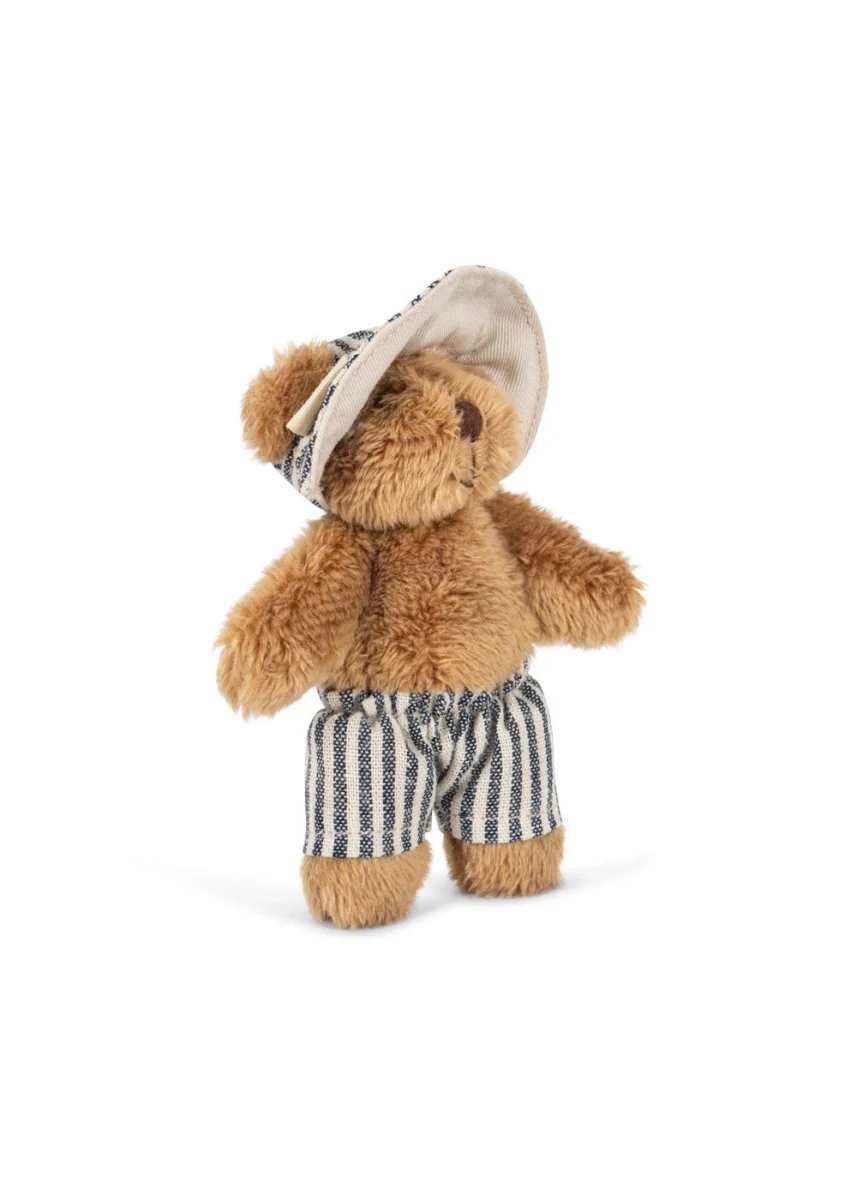 Konges Sløjd Knuffelpop Tiny Teddy Travel Blue Stripe - Image 5