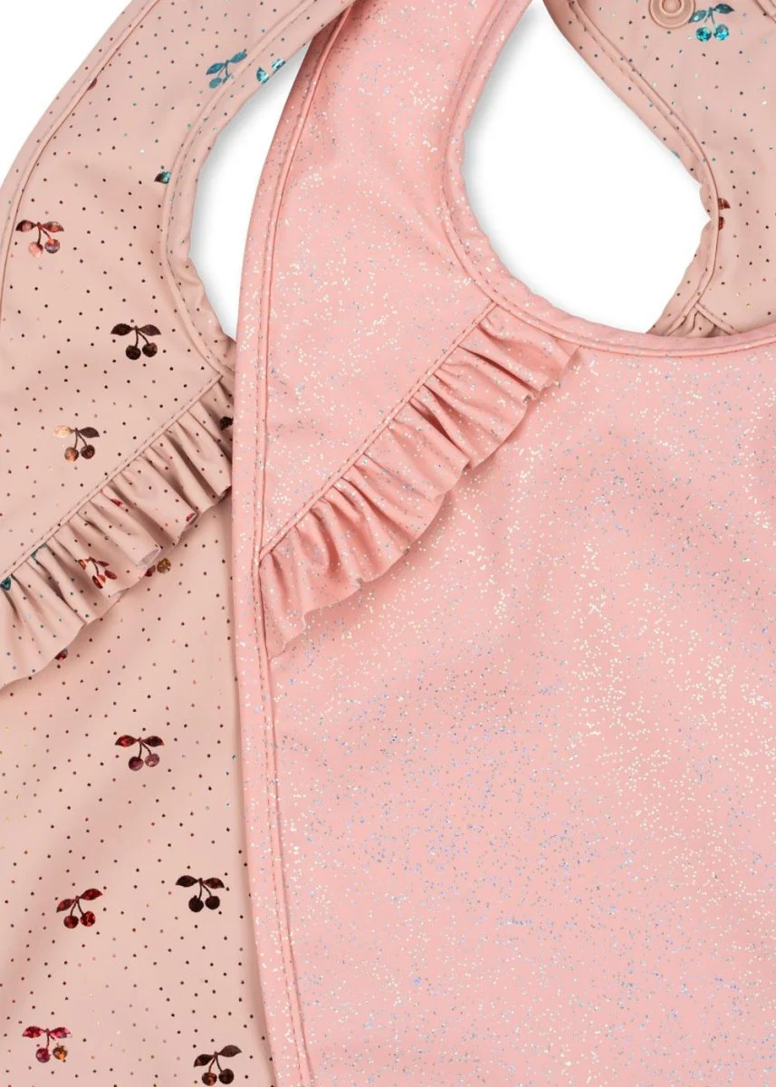 Konges Sløjd Slabbetje Frill Cherry Sparkle 2St - Image 2