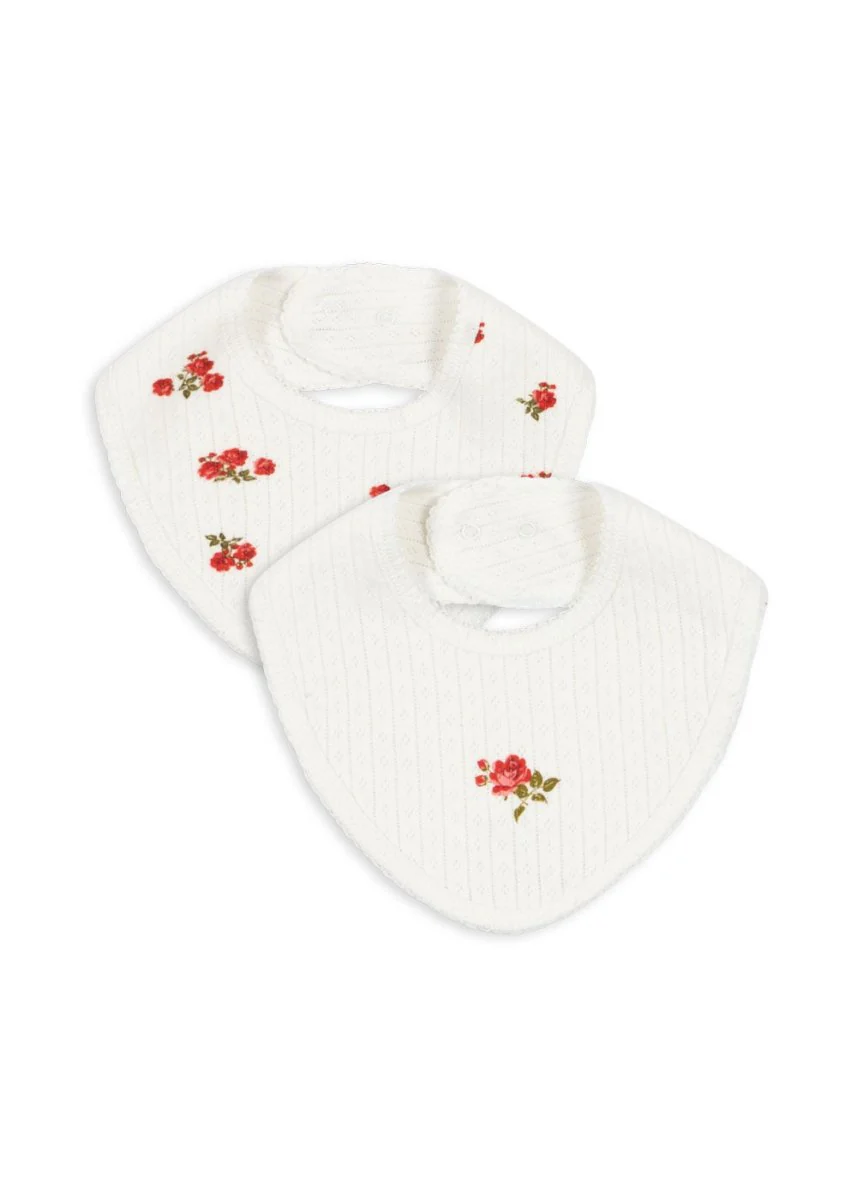 Konges Sløjd Slabbetje Minnie Rose Red/ Snow White 2St