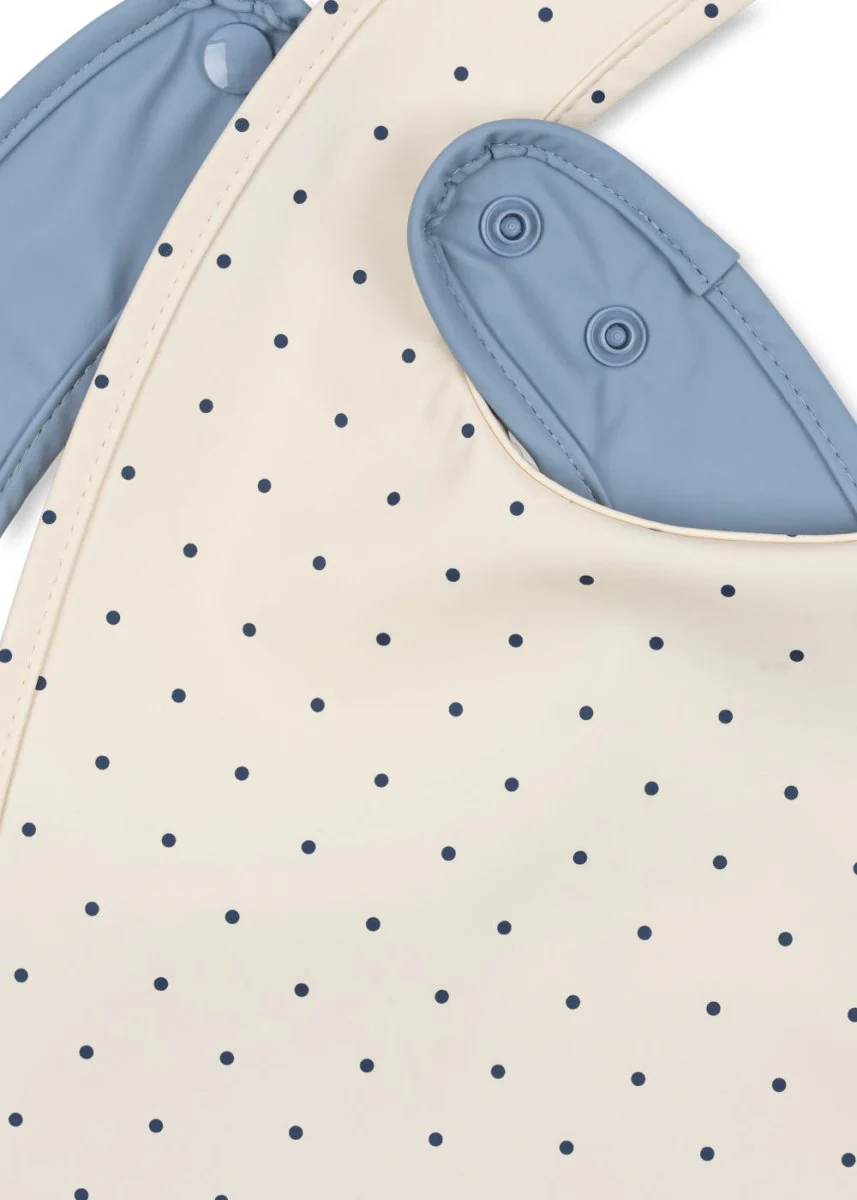 Konges Slojd Slabbetje Navy Dot Rain Washed 2St - Image 3