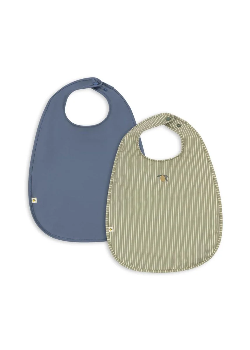 Konges Sløjd Slabbetje Tea Stripe/ Flint Stone 2St
