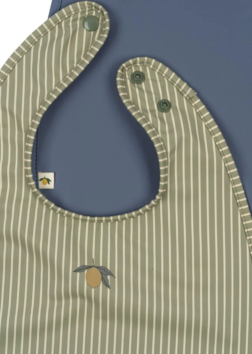 Konges Sløjd Slabbetje Tea Stripe/ Flint Stone 2St - Image 2