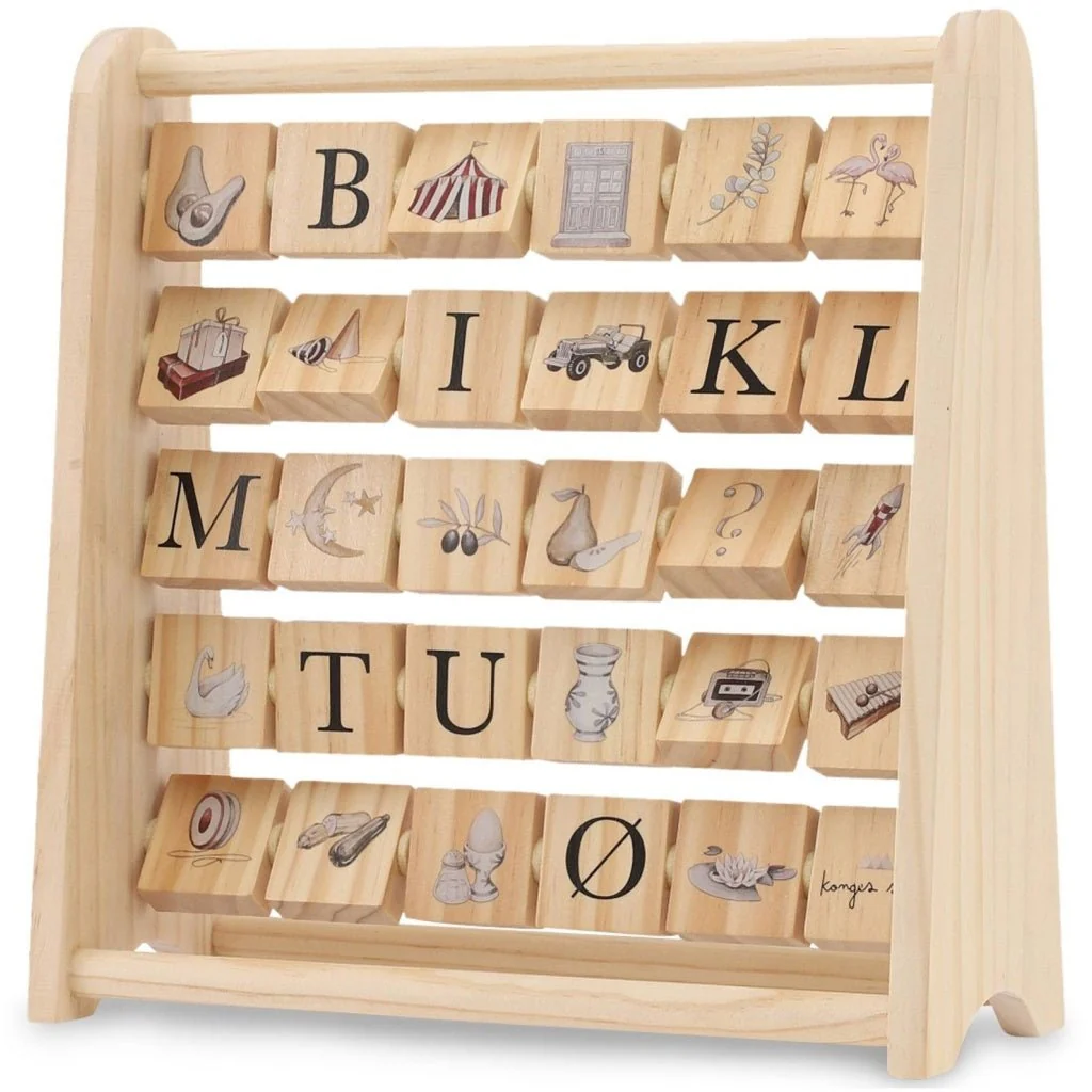 Konges Sløjd Telraam Abc Wooden Block Frame Multi