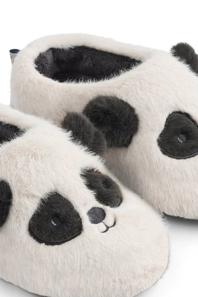 Liewood Babyslofjes Aviaja Panda Sandy/ Dark Grey - Image 4