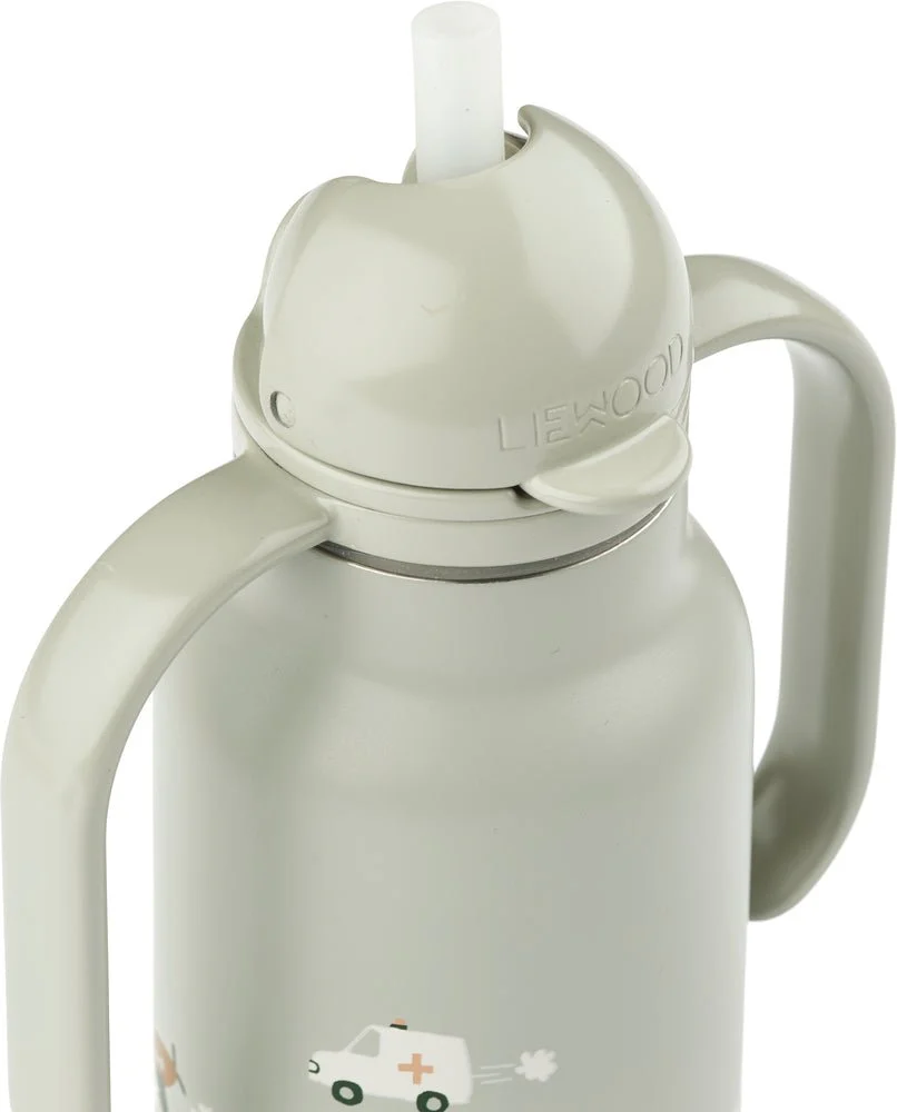 Liewood Drinkbeker Kimmie Vehicles/Dove Blue 250Ml - Image 2