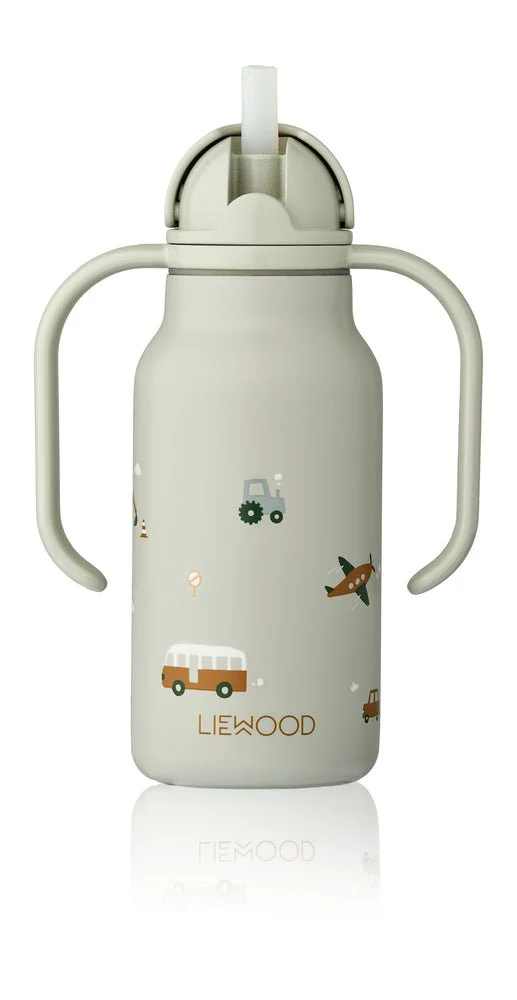 Liewood Drinkbeker Kimmie Vehicles/Dove Blue 250Ml - Image 3