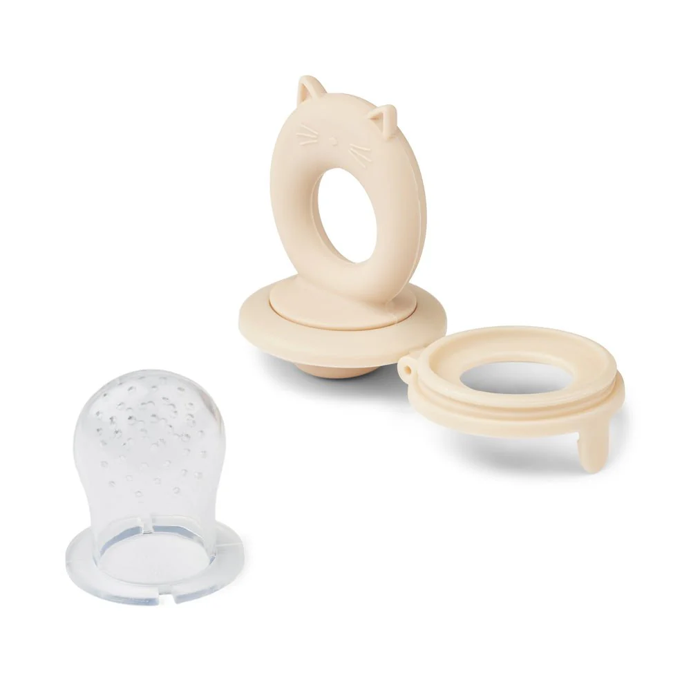 Liewood Fingerfeeder Miranda Cat Shape Tuscany Rose/Apple Blossom 2St - Image 4