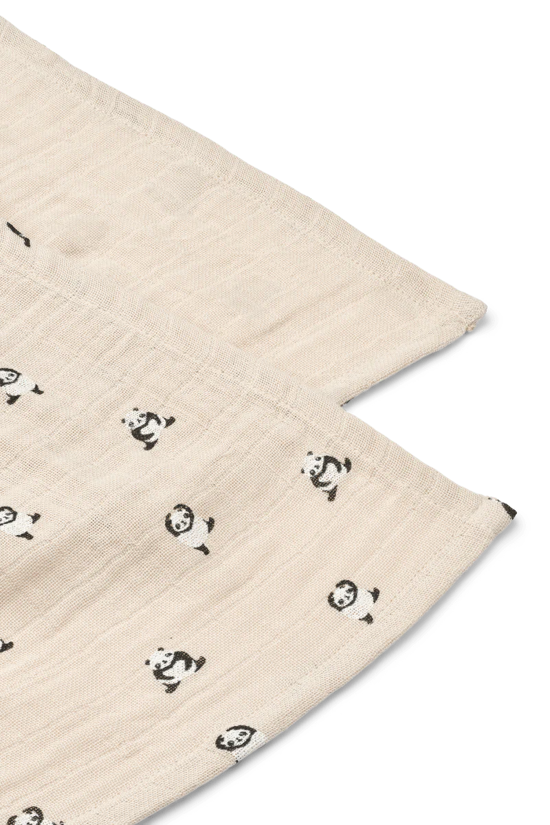Liewood Hydrofiele Doek Lewis Mini Panda/ Sandy 2St - Image 2
