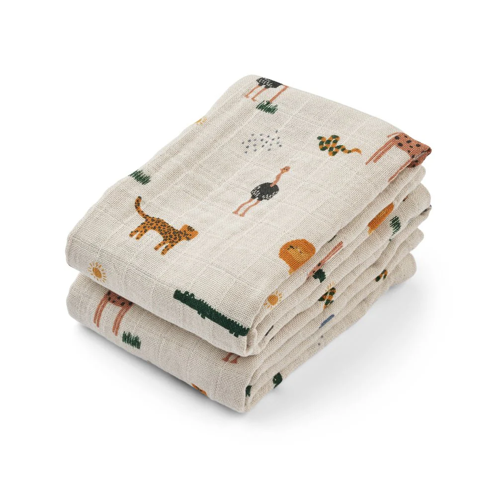 Liewood Hydrofiele Doek Lewis Safari Sandy 2St