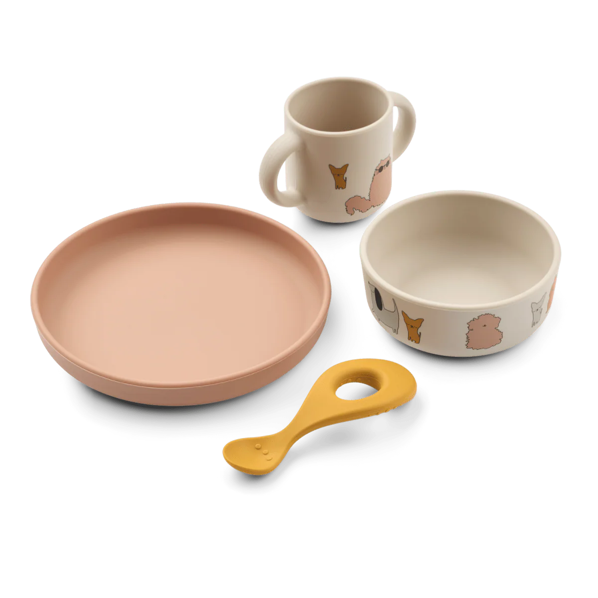 Liewood Kinderservies Set Vivi Cats And Dogs/ Sandy
