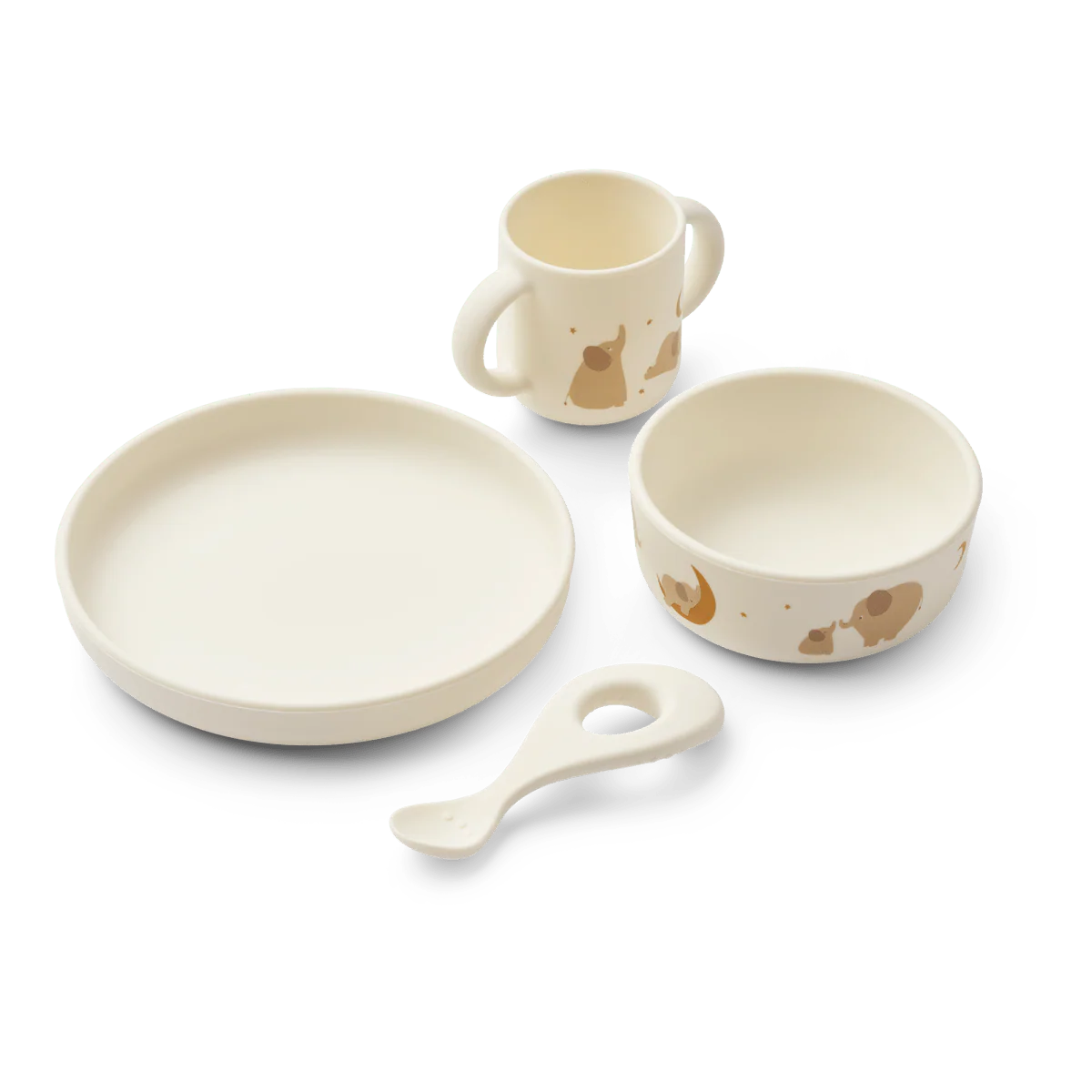 Liewood Kinderservies Set Vivi Elephant/ Creme De La Creme