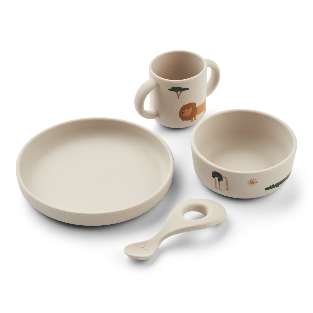 Liewood Kinderservies Set Vivi Safari Sandy