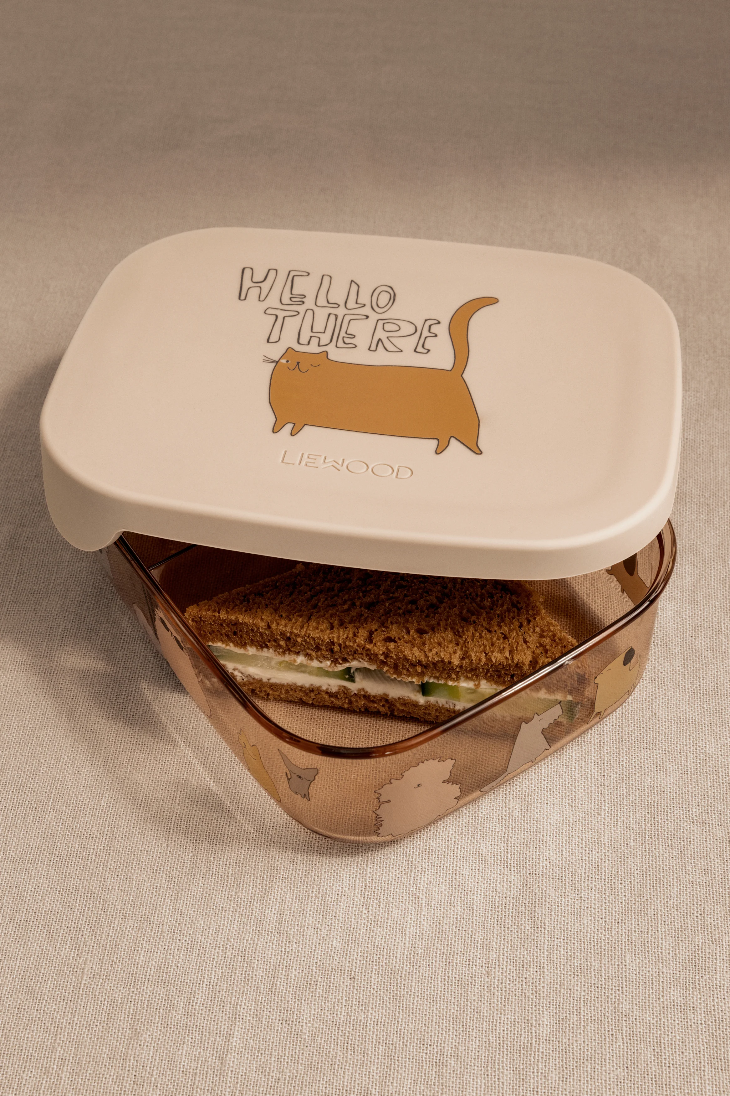 Liewood Lunchbox Arthur Tritant Cats And Dogs/ Sandy - Image 3