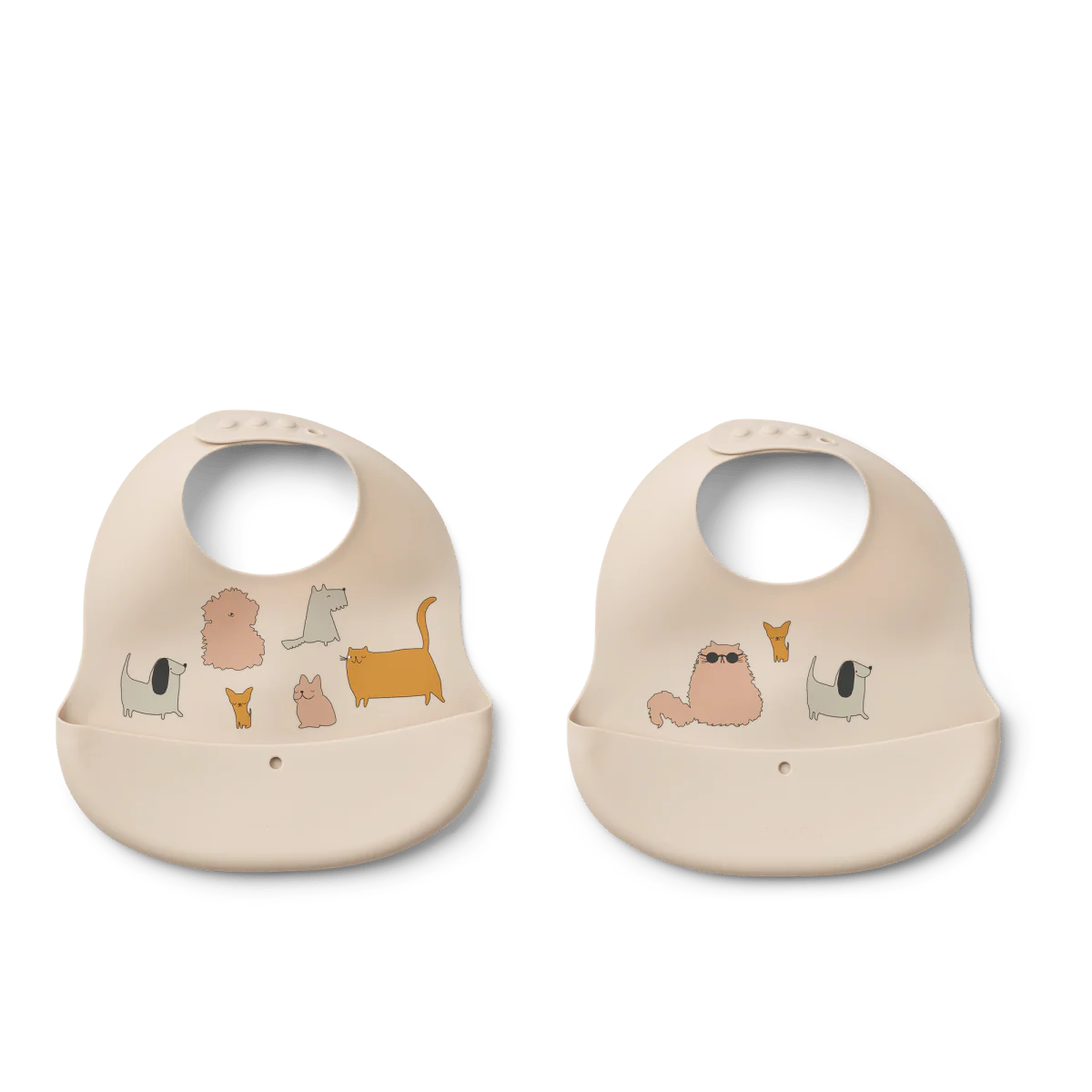 Liewood Slabbetje Ember Cats And Dogs/ Sandy 2St