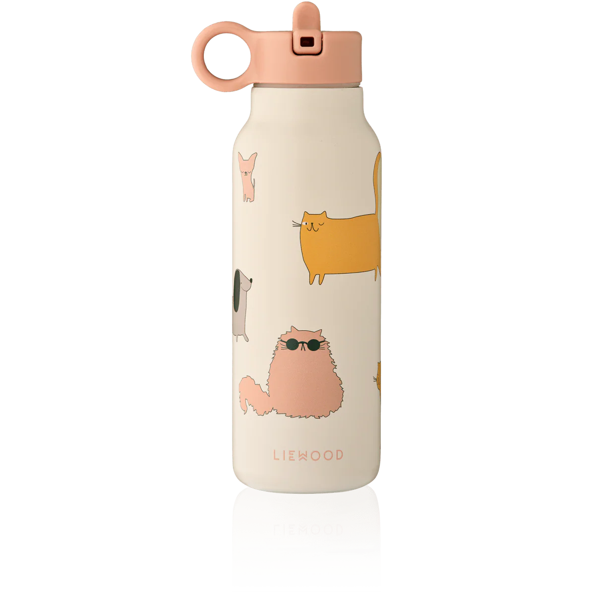Liewood Waterfles Falk 350Ml Cats And Dogs/Sandy